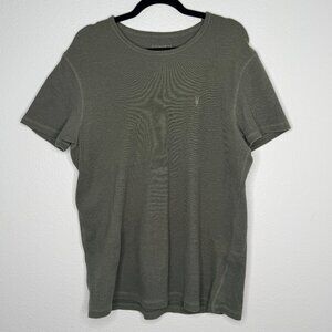 AllSaints Short-Sleeve Crewneck Tee — Men’s Medium — Olive / Army Green